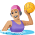 🤽🏼‍♀️ woman playing water polo: medium-light skin tone display on Facebook